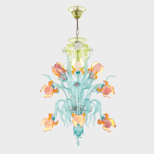 Lustre classique - VAN GOGH IRIS  - Sogni di Cristallo - en verre de Murano / en verre soufflé / professionnel