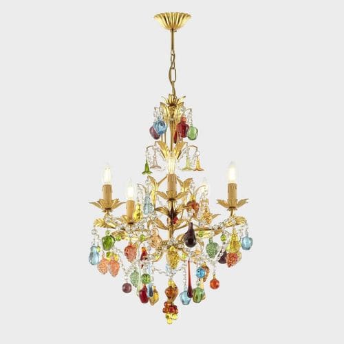 Lustre classique - MANDRAGOLA - Sogni di Cristallo - en verre de Murano / en verre soufflé / 6 ampoules