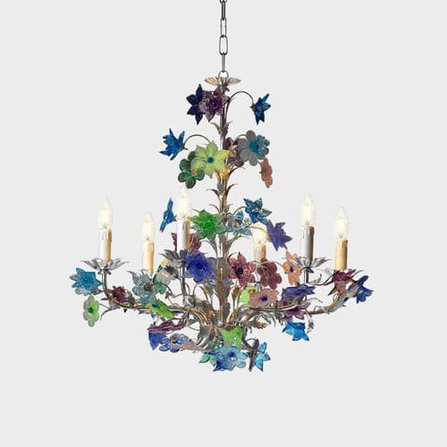 Lustre classique - SILVER DESIDERIA - Sogni di Cristallo - en verre de Murano / en verre soufflé / en fer forgé