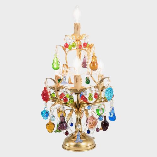 Lampe de table - MANDRAGOLA - Sogni di Cristallo - en fer forgé / en verre soufflé / en verre de Murano