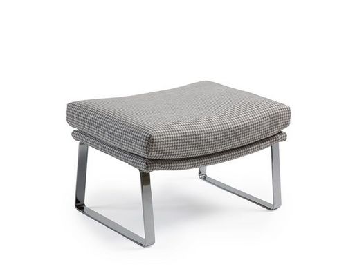 Repose-pied contemporain - SHABBY - Conform - en chrome / en cuir / en tissu