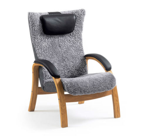 Fauteuil contemporain - EASY - Conform - en cuir / en tissu / en hêtre