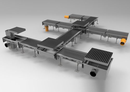 Caniveau à grille - M200 - fratelli malin srl - grille en acier inox / pour espace public / pour zones à trafic lourd