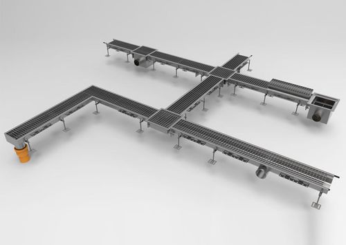 Caniveau à grille - M150R - fratelli malin srl - en acier inox / pour espace public / pour zones à trafic léger