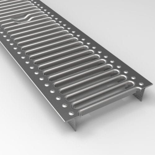 Grille pour caniveau en inox - FOOTWEAR-PROOF STAMPED - fratelli malin srl - pour espace public / pour applications industrielles