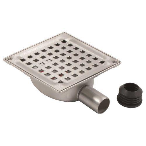 Siphon de sol en acier inox - 181.300.032 - fratelli malin srl - pour espace public / avec grille / avec canal latéral
