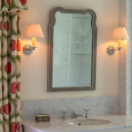 Miroir de salle de bain mural - SAVOY - VAUGHAN - contemporain / en bois / argenté