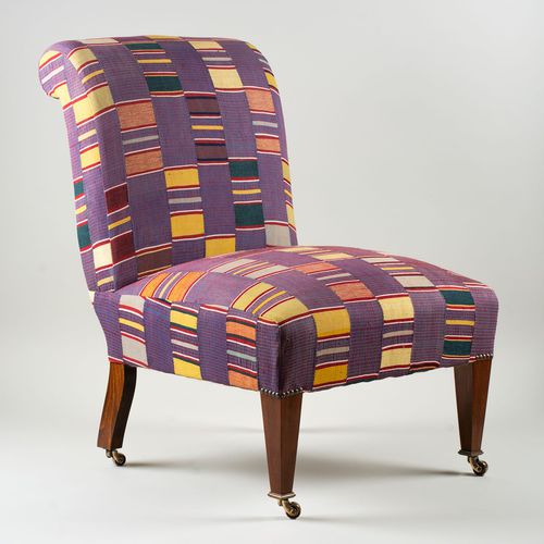 Chaise classique - BERTHA - VAUGHAN - d'intérieur / en lin / avec piètement en bois
