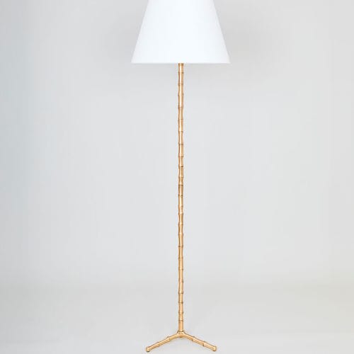 Lampe sur pied - SILCHESTER  - VAUGHAN - en laiton / en bambou / contemporaine