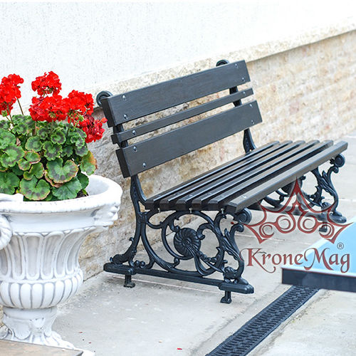 Banc public classique - 705 - KRONEMAG MILLENIUM srl - en bois / en fonte / avec dossier