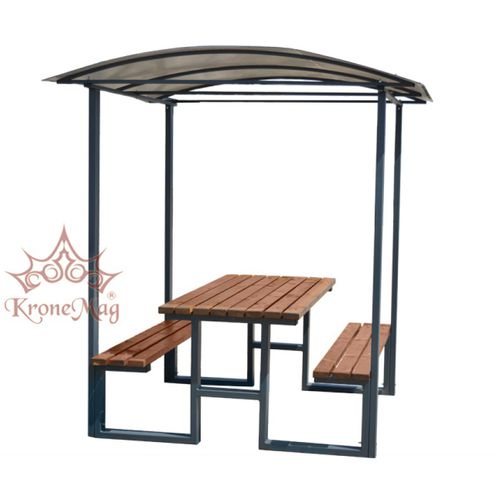 Ensemble table et bancs contemporain - TUSNAD 1 - KRONEMAG MILLENIUM srl - en bois / en métal / sur mesure