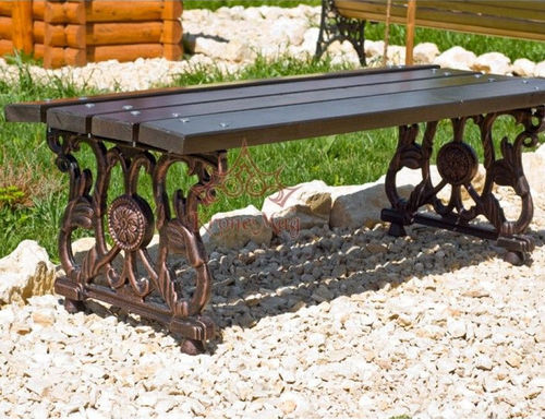 Banc public classique - 716 - KRONEMAG MILLENIUM srl - en bois / en fonte / sans dossier