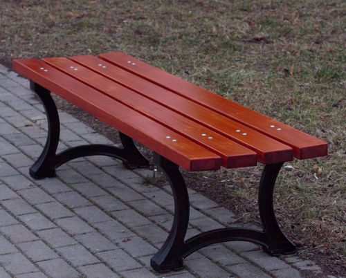Banc public classique - LODZ.B - KRONEMAG MILLENIUM srl - en bois / en fonte / sans dossier