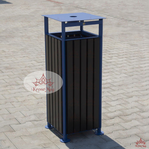 Poubelle publique - URBAN 39.CS - KRONEMAG MILLENIUM srl - en métal / en bois / avec cendrier intégré