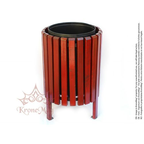 Poubelle en métal - URBAN 5 - KRONEMAG MILLENIUM srl - en bois / d'extérieur / sur pied