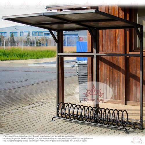 Abri vélo couverture en polycarbonate - SBA-2.V1 - KRONEMAG MILLENIUM srl - pour espace public