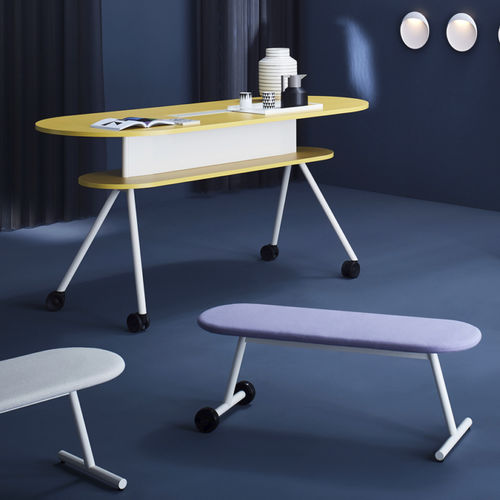 Banquette contemporaine - DEEM - Ophelis - en tissu / avec piètement en métal / en métal