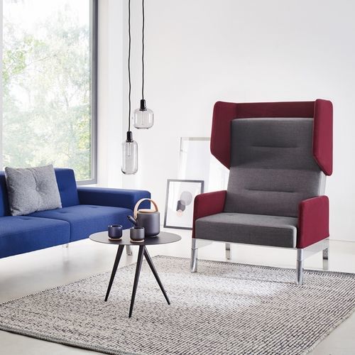 Fauteuil contemporain - DOCKS - Ophelis - en tissu / en bois / aluminium