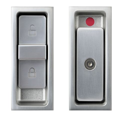 Poignée pour porte coulissante - Agaho S-line 427L - WEST inx - en aluminium / contemporaine / avec serrure intégrée