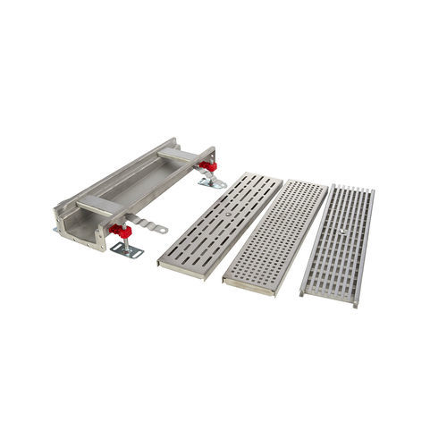 Caniveau de douche en acier inox - MODULAR 125 - ACO Building Drainage - en grille
