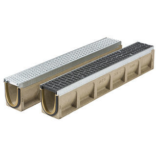 Caniveau à grille - Multiline Sealin - ACO Building Drainage - en béton de résine / grille en acier / routier
