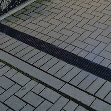 Caniveau à grille - HexDrain B 125 - ACO Building Drainage - en composite / en polypropylène / grille en métal