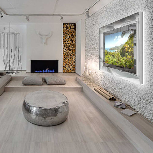 Miroir TV mural - STARDUST - HYMAGE - contemporain / rectangulaire / en aluminium