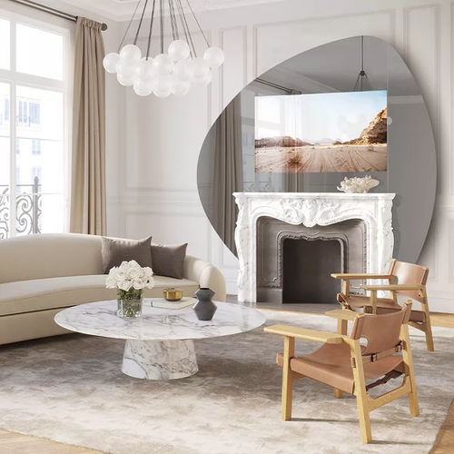 Miroir TV mural - DOME - HYMAGE - contemporain / couleur personnalisable / de salon