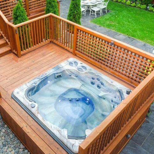 Spa encastrable - H720 - Clairazur - carré / 7 places / d'extérieur
