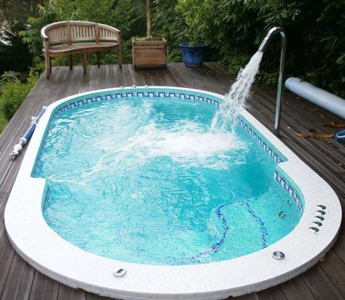 Spa de nage encastrable - Attitude 480 - Clairazur - ovale / 4 places / en mosaïque