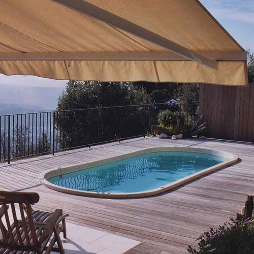 Spa de nage encastrable - Amplitude 550 - Clairazur - ovale / 4 places / en mosaïque