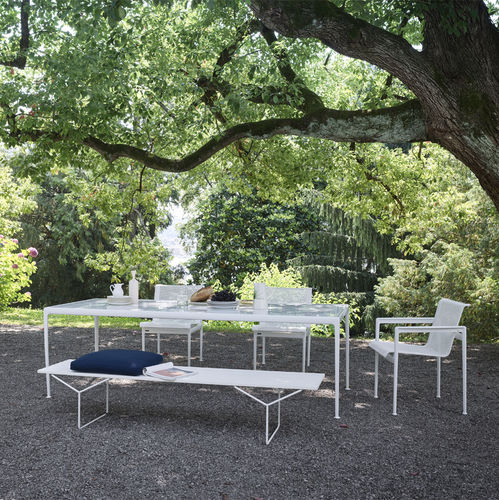 Banc de jardin contemporain - 1952 - Knoll international - en Solid Surface / en acrylique / en inox