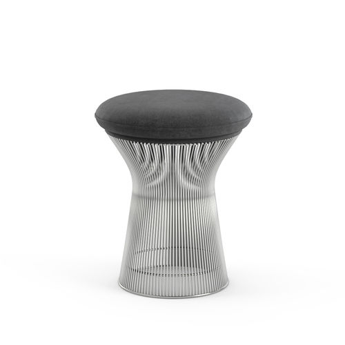 Tabouret contemporain - Platner  - Knoll international - en cuir / en tissu / avec piètement en acier