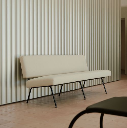 Canapé contemporain - 33 - Knoll international - en tissu / en cuir / sans accoudoirs