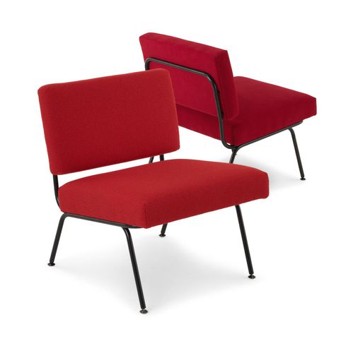 Fauteuil contemporain - 31 - Knoll international - en tissu / en polyuréthane / en chrome