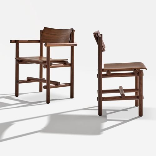 Chaise de salle à manger design minimaliste - MUECKE - Knoll international - d'intérieur / en chêne naturel / en bois massif