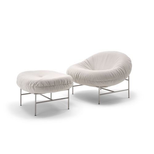 Ottoman contemporain - PERRON BUN - Knoll international - en plastique / en métal / en tissu