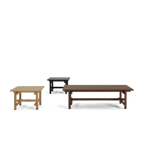 Table basse contemporaine - MUECKE - Knoll international - en bois massif / en chêne naturel / en noyer