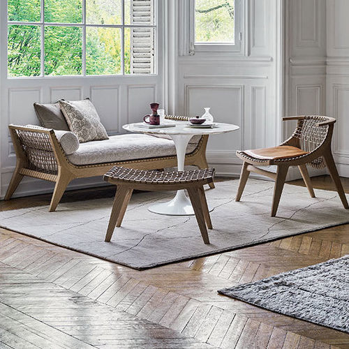 Guéridon contemporain - Knoll international - en acrylique / en aluminium / en placage de bois