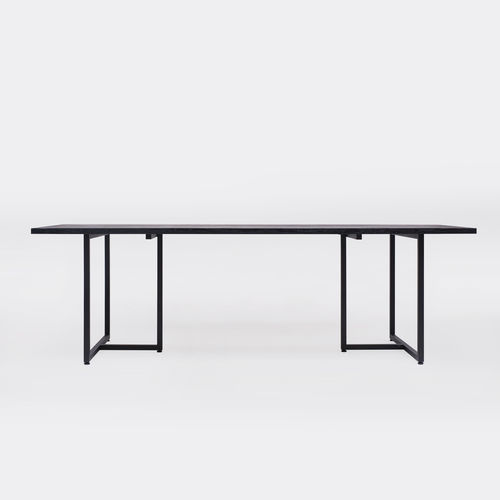 Table à manger design industriel - JACK T3456 - GHYCZY - en chêne / en noyer / avec piètement en acier thermolaqué