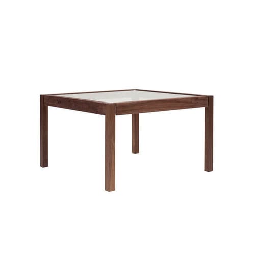 Table basse contemporaine - CHLOE T81 - GHYCZY - en verre / avec piètement en chêne / avec piètement en noyer