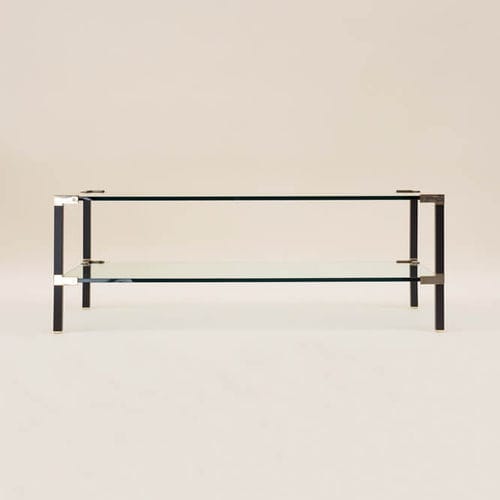 Table basse design Bauhaus - LUCAS T55D - GHYCZY - en verre / avec piètement en métal / rectangulaire