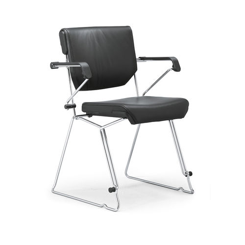 Chaise de conférence en tissu - 33 - Stoll Giroflex - en cuir / tapissée / empilable