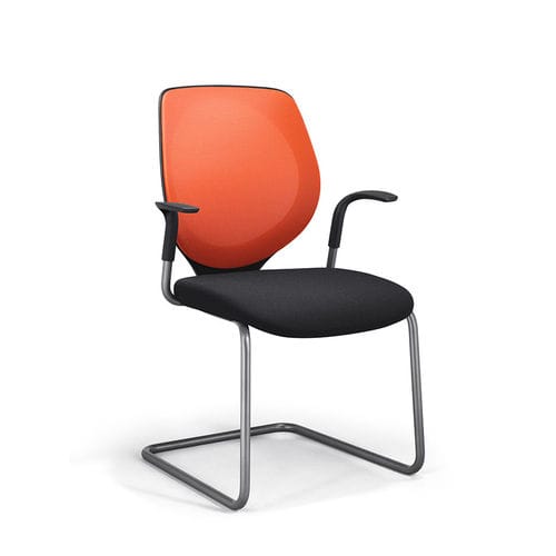 Chaise visiteur contemporaine - 353 - Stoll Giroflex - d'intérieur / en résille / en tissu