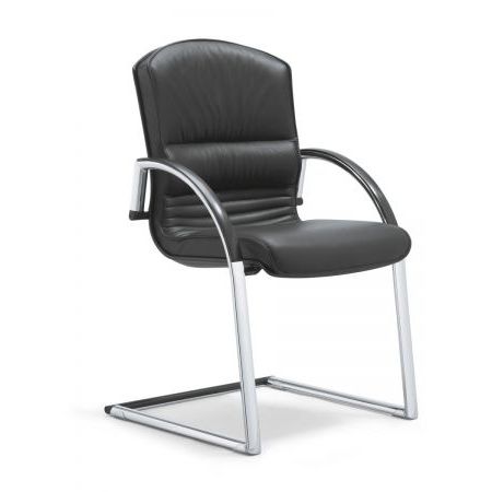Chaise visiteur contemporaine - 44 - Stoll Giroflex - d'intérieur / en cuir / tapissée