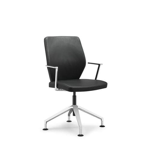 Fauteuil visiteur contemporain - 656 - Stoll Giroflex - en cuir / à hauteur réglable / professionnel