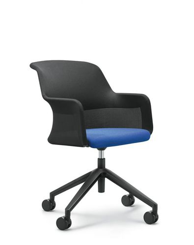 Fauteuil visiteur contemporain - 434 - Stoll Giroflex - en maille / en cuir / en tissu