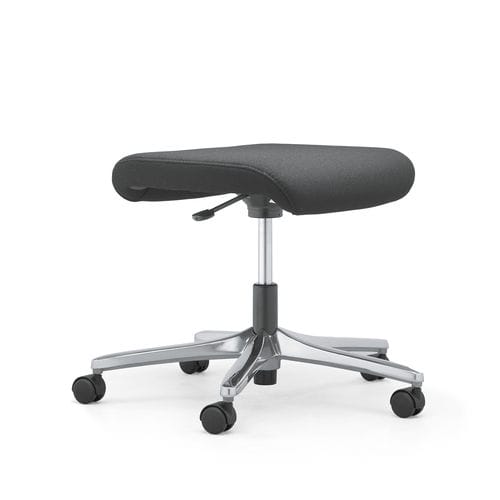 Tabouret de travail en tissu - 64 - Stoll Giroflex - en cuir / réglable / à roulettes