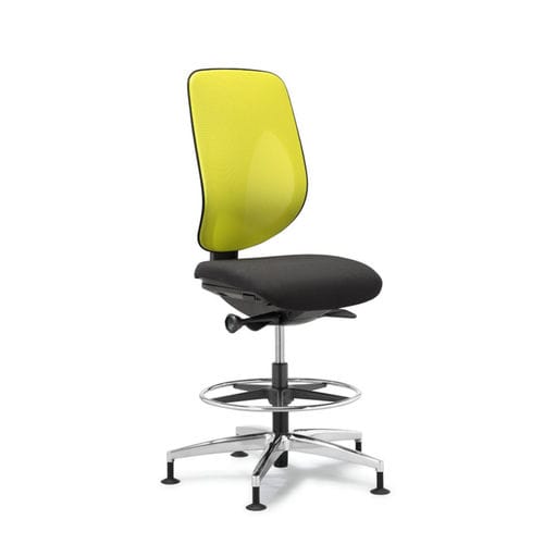 Tabouret de travail en tissu - 353 - Stoll Giroflex - réglable / pivotant / tapissé
