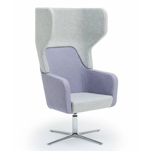 Fauteuil visiteur contemporain - HARC TUB - Four Design - en tissu / à oreilles / avec repose-tête